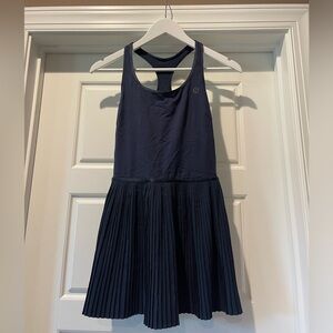 Lululemon Scoop-Neck Pleated Linerless Tennis Dress Navy